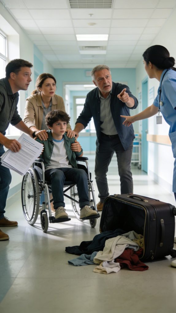 dreamina-2026-02-24-1704-A tense hospital corridor confrontation ...