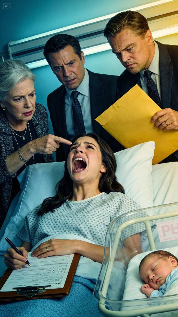 dreamina-2026-03-16-6218-he Mother in the Hospital Bed_ A young w...