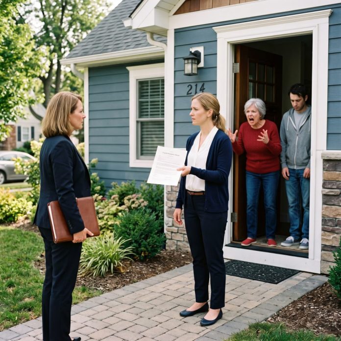 Woman_showing_deed_to_police_202607021703 (1)