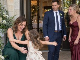 The woman who destroyed my marriage was standing beside my ex-husband at my cousin’s wedding—five years after our divorce. He looked at me and smirked. “Leaving you was the smartest thing I ever did.” Then a 4-year-old girl ran into my arms and cried, “Mommy! Dad and I have been looking everywhere for you!” HIS SMILE DISAPPEARED FOREVER.