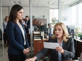 She couldn’t believe her eyes when she looked at the number on my final paycheck. Without a word, she picked up the phone: “HR? Get in my office—now.”