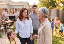 I caught my 6-year-old daughter sitting alone at a family BBQ because of a cruel remark from my mother-in-law. We left immediately, but what they found when they returned home…