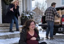 I was days from giving birth when my husband started dismantling our baby’s custom-built crib. He carried it to his truck and said, “My sister needs it more. She’s having twins.” I followed him onto the porch, pleading through tears. His mother pushed me aside and snapped, “Don’t be selfish.” My foot slid off the icy top step. I hit the concrete hard and screamed as they drove away. A sharp pain tore through my stomach—and the snow under me turned red.