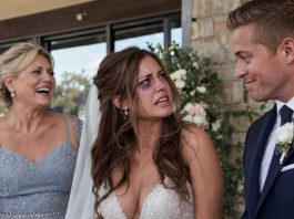 I walked into my wedding with a black eye. My fiancé stood beside me, smiled when he saw my mother, and said, “It’s so she learns.” The room erupted in laughter. What I did next shocked them all.