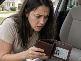 I was only cleaning my husband’s car when I found a wallet wedged beneath the passenger seat, and the ID inside belonged to the ex he swore he hadn’t spoken to in two years. I didn’t confront him right away—I waited, followed him, and eventually found myself standing outside a motel room near Los Angeles.