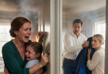 THE DOOR WAS LOCKED. THE FIRE WAS SPREADING. MY SICK DAUGHTER AND I WERE TRAPPED INSIDE—WHILE MY HUSBAND WALKED HIS ASSISTANT TO SAFETY. THEN MY FATHER’S TEAM BROKE THROUGH…