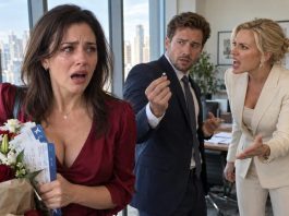 I walked into my husband’s office on Valentine’s Day carrying flowers and plane tickets to Paris. The whole company was cheering—because he had just gotten engaged to the female CEO. I watched him kiss her and hold up a diamond ring. Then I walked out, canceled the trip, froze our joint accounts, and withdrew my 83% share of the company, worth $558 million. Thirty minutes later: 152 missed calls. Then my doorbell rang.