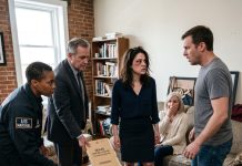 Mark Dragged Me to the Kitchen Floor Without Warning and His Mother Called My Dad to Mock My Bruises—Then Their Laughter Died When a Deputy U.S. Marshal’s Badge and My Father’s Sealed Federal Maritime Litigation Papers Landed on the Coffee Table