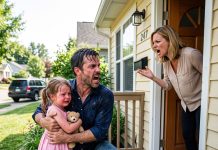 I Came Home Early for My Daughter’s Fifth Birthday and Found Her Locked Outside With a Burning Fever—Then Aunt Sarah Dumped Ice Water on Us, Called Her a Burden, and Told Me to Leave. I Took Her to the Hospital and Made One Call.