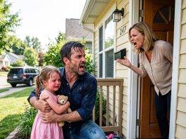 I Came Home Early for My Daughter’s Fifth Birthday and Found Her Locked Outside With a Burning Fever—Then Aunt Sarah Dumped Ice Water on Us, Called Her a Burden, and Told Me to Leave. I Took Her to the Hospital and Made One Call.