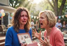 At My Daughter’s Ninth Birthday Party, My Mother Suddenly Snatched Great-Grandma’s Gift and Threw It Straight into the Trash, but Pulling the Pink Box Back Out Revealed She Was Terrified of What Lay Inside and Desperately Hiding a Tragic Secret
