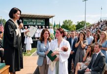 The Entire Crowd Laughed When I Walked Onto the Graduation Stage Holding My Newborn Daughter, and Someone Sneered, “Just Like Her Mother.” Then the Principal Took the Microphone and Announced a State Decree That Instantly Silenced Every Guest in the Room.