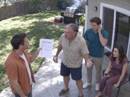 At a family BBQ, my dad announced I’d be “gifting” my house to my brother because “he’s a real man now — he’s got a wife, a baby, and a future. You’ve got… what, a dog?” Everyone laughed. I just smiled, pulled out a folder, and said, “Funny you’d say that — want to see the DNA test your ‘future’ is built on?”