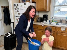 I came home from a work trip TWO DAYS EARLY and found my 9-year-old daughter ALONE, scrubbing the kitchen floor “as punishment.” My in-laws had taken their “REAL” granddaughter to an amusement park. I didn’t yell or cry. I did what I had to do. By the next morning, my phone wouldn’t stop ringing.