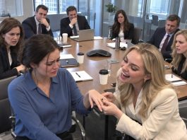 The VP’s daughter mocked my ring in front of my coworkers, calling it “something you’d find in a thrift-store bargain bin,” so I simply smiled and kept quiet. But when a billionaire client recognized it hours later, all the color drained from his face before he asked, “Do they know who your family is?”