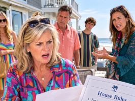 My sister-in-law handed me a laminated sheet of “House Rules” banning me from the oceanfront estate I owned and paid for. When she told me to sleep in the cabana or check into a hotel, I didn’t argue—I pulled out my phone, activated the steel storm shutters, and locked her fake corporate guests inside.