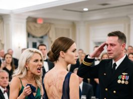 At our family reunion, my sister ripped my dress to humiliate my scars, but her admiral husband dropped to his knees in terror the second he recognized who gave them to me.