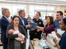 My dad arrived at the grocery store for a business trip and found me holding my baby beside a can of formula I could not afford. He thought I was in New York. I had no home, and the sight of him broke me. “Dad, they dumped me here,” I sobbed. He froze, then grew furious.