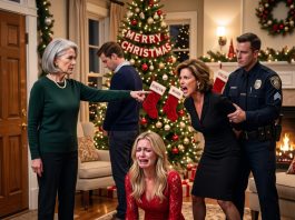 My daughter-in-law slapped me at my Christmas party because I asked her mother to smoke outside. She thought she won—until 5 minutes later, when a calculated act of revenge drained all the color from their faces.