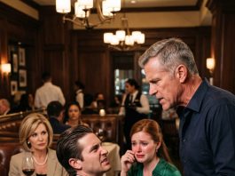 My son-in-law grabbed my daughter’s hair in a packed restaurant to humiliate her, while his mother laughed and called it discipline. They thought she was defenseless, until I stood up and proved her family’s silence had officially ended.