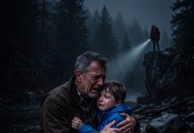 She shoved us off a 70-foot overlook and calmly hiked back up the trail. But we survived the fall—and once we pulled ourselves out of the water, my grandson unzipped his jacket to show me what his phone had recorded.