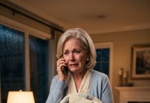 She mocked my hand-knitted blanket and tossed it away at the baby shower. Hours later, my son called trembling because someone had cut open the seam.