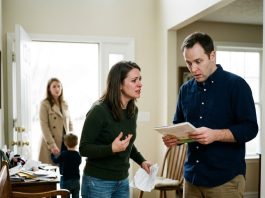 My husband came home with his mistress and a six-year-old child, then demanded that I sign the divorce papers and leave immediately. My son stared at him and said, Dad… you really don’t know? Then he handed him a book—and my husband’s face went completely pale…