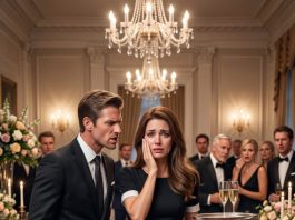 My husband dressed me like a servant at his company party, then slapped me when dinner went wrong. My necklace flew across the floor. His billionaire boss picked it up, went pale, and whispered, “My missing daughter had this exact necklace.”