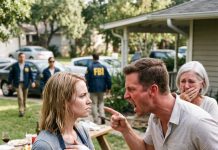 At our backyard barbecue, my husband shoved my hand onto the burning grill in front of thirty guests. He thought the pain would break me, but he had no idea what was hidden in my apron pocket.