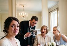 Two weeks before our wedding, my mom warned my fiancé that I only wanted his money. My sister claimed I was secretly seeing another man. I stayed silent until my fiancé produced a photograph, faced my mother, and asked, “You mean this man?”