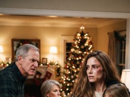 On Christmas Eve, I arrived at my parents’ house with a bruised face and my three-year-old daughter.