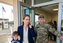 My son and I went to visit my colonel husband, but the guard stopped us at the entrance and said his personal guest was inside and no visitors were allowed. I covered my son’s ears, called my brother, and calmly said, Freeze every contract immediately. No mercy.