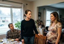 From the moment my husband brought his pregnant ex into our home, something in me changed. I stopped asking about him, stopped doing anything for him, and when he brought her to our dinner table, I calmly stood up and gave her my chair.