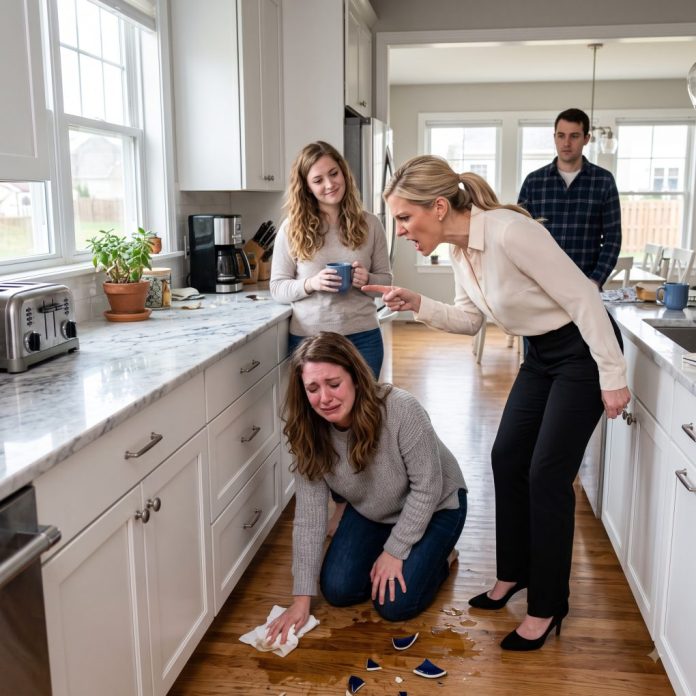 Woman_cleaning_spilled_coffee_2K_20260927082151