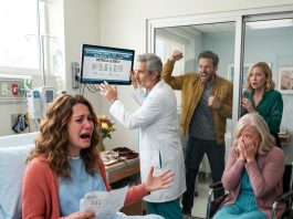 One day after donating a kidney to my mother-in-law, my husband handed me divorce papers in the hospital. His sister smiled and said they no longer needed me. I quietly signed. But before they could leave, the surgeon locked the door and showed us something on his monitor that made my husband turn pale.
