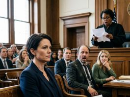 AT THE DIVORCE HEARING, MY HUSBAND WALKED IN SMILING LIKE HE HAD ALREADY WON. “YOU WON’T SEE A SINGLE DOLLAR FROM ME AGAIN,” HE SAID CONFIDENTLY. HIS MISTRESS SAT BESIDE HIM AND ADDED, “SHE DOESN’T DESERVE ANYTHING.” I SAID NOTHING. THEN THE JUDGE OPENED THE LETTER I SUBMITTED, READ THE FIRST FEW LINES, AND SUDDENLY LAUGHED. HE LOOKED UP AND SAID, “WELL… THIS CHANGES EVERYTHING.” THEIR CONFIDENT EXPRESSIONS TURNED INTO FEAR.