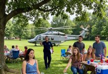 At our family reunion, my cousins laughed and told me I couldn’t sit with them, so I quietly went to sit alone under a tree. Minutes later, a helicopter landed on the lawn. The pilot stepped out and called, Ms. Williams? Your island is ready. My cousins dropped their plates.