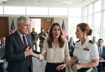 My father called me “just a junior aide” in front of everyone at the treaty signing. When a colonel lifted the pen, I whispered in Spanish: “Don’t sign. The pen is a weapon.” He stopped cold. “Keystone…?” he murmured, somehow knowing my call sign. The pen hit the table. My husband’s SEAL team stormed in and found a micro-bomb inside. My father’s face collapsed.