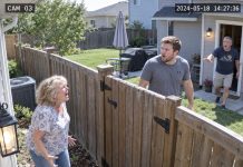 My son had convinced himself that whatever happened behind our fence would stay there. He locked me outside, shouted insults, and treated every night like another chance to prove I was powerless. Then the porch light next door came on, followed by the sound of a door opening. His face changed when our neighbor called my name instead of his.