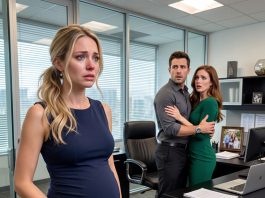 I Was Pregnant When I Caught My Husband in Another Woman’s Arms at His Office—So I Said Nothing and Left. When He Came Home, Everything Was Gone.