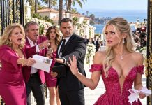 “We’re her parents!” On my wedding day, my parents raced to the gate after seeing me walk down the aisle at a $40m Malibu estate—live on TV. The guard checked his list. “Do you have an invitation?” They’d shredded my wedding invitation in front of me. Mom laughed. “We’re saving for your sister’s real wedding.” I nodded. “Got it.”