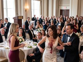 In Front of 300 Guests, My Husband’s Mistress Humiliated Me With Red Wine While My CEO Husband Ordered Me to Clean It Up. They Thought I Was Nobody—Until I Walked Toward the Podium and One Hidden Truth Changed Everything.