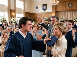 At graduation, my twin brother got a standing ovation. Seconds later, I crossed the same stage—but they announced his name again. My family was too busy taking his picture to notice. I gave my cap to my mom, told her to give it to him too, and left. Not one person came after me. Ten years later, everything changed…
