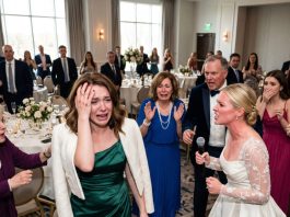 My sister hit me in the head with a heavy metal mic during her wedding toast, then calmly claimed it had slipped from her hand. I was bleeding, dizzy, and went straight to the ER. But while the doctor cleaned the wound, he suddenly froze, looked at me, and asked, “Do you know what this is?” I said no. Four days later, everything changed…