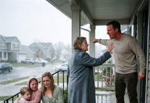 “Mom, Stay Out of This”: When I Pulled Up, My Son Was Smirking Warm Inside While His Soaked Wife and Freezing Children Stood Weeping on the Gravel in Freezing Rain, Forcing Me to Threaten the Police to Save My Own Grandchildren from Him.