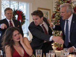My brother greeted me at the Christmas party with a SLAP—and a shout: “How dare you show your face here?” Dad followed with a sneer. “Your place is in the kitchen, not with this family.” Silence filled the room. Then the governor rose. “Back away from her!” he thundered. “Do you realize whose face you just struck?” My brother backed away, saying, “I was only joking.” My family turned pale…..