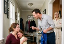 My husband was punishing my eight-year-old daughter when I walked through the door—all because he claimed she had torn his mistress’s $10,000 dress. “Pay for it or get out!” he screamed. In her bedroom, my sobbing daughter whispered, “Mommy, she did it.” I held her close without arguing with him, then reached for my phone and called my five brothers. He had absolutely no idea what was coming.