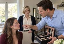 My husband hit me for refusing to let his mother take over our home—then went to sleep as if nothing had happened. The next morning, Adrian handed me an expensive designer makeup kit. “My mother’s coming for lunch. Cover the bruise and smile.” He had no idea that while he slept, I had received the final piece of evidence I needed to destroy the life he thought I could never escape.