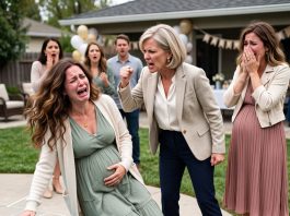Eight Months Pregnant Beside My Twin Sister, I Never Imagined Her Baby Shower Would End Like This. Mom Demanded My $18,000 Baby Fund, Called Me Selfish When I Refused, Then Punched My Stomach—My Water Broke as I Collapsed Backward Into the Pool.