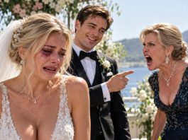 On my wedding day, I arrived with a black eye. My fiancé stood beside me, smiled when he saw my mother, and said, “It’s so she learns.” Everyone in the room laughed. Then came my response—and it shocked them all…